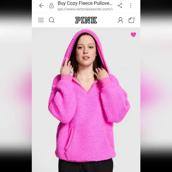 Victoria's Secret Pink Pullover Hoodie L New - Picture 7 of 15